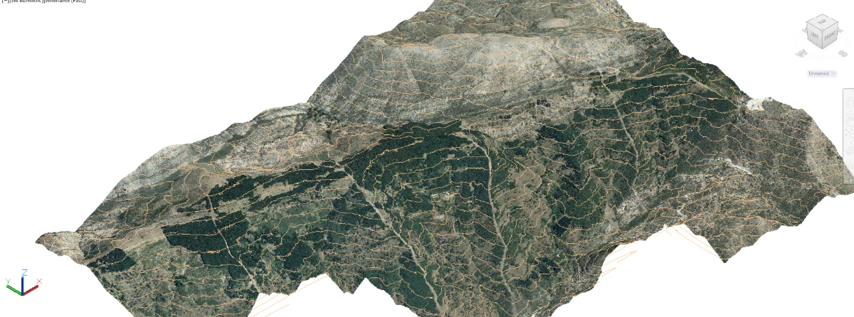 Superficie del terreno generada con archivos LAS de un vuelo LiDAR en tcpMDT 26